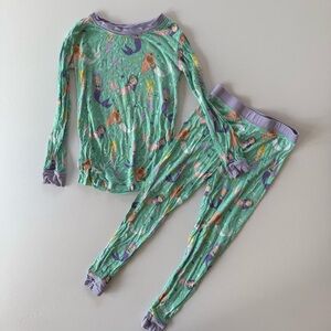 Little Sleepies 4T Mermaid Pajamas - Long Sleeve & Pants - Bamboo Viscose PJs